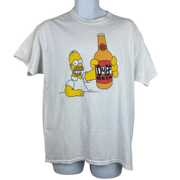 Duff Beer Homer Simpson Universal Studios Tee Shirt Size Large - Picture 1 of 3
